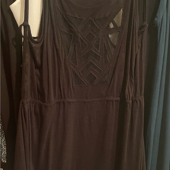 blue island Dresses & Skirts - #8 Blu Island Elegant Black Sleeveless Dress with Side Out Feature EUC